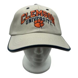 NWT Gear For Sports Clemson Tigers University Strapback Hat Cap Baseball Dad Tan